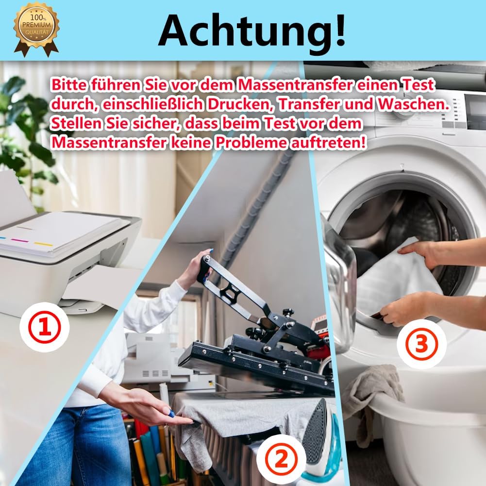 TransOurDream Echte Inkjet Transferfolie,Bügelfolie für helle Textilien,Fuer Hiztepresse,spiegeldruc