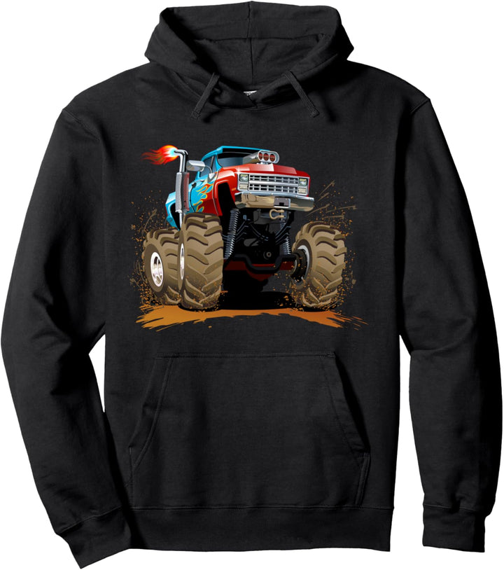 Cool Monster Truck Graphic Tees, Monster Trucks Rule Graphic Pullover Hoodie
