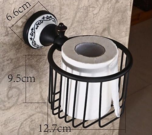 Hiendure® Wandmontage Antik Messing Papierhalter Korb Toilettenpapierhalter WC-Papierrollenhalter