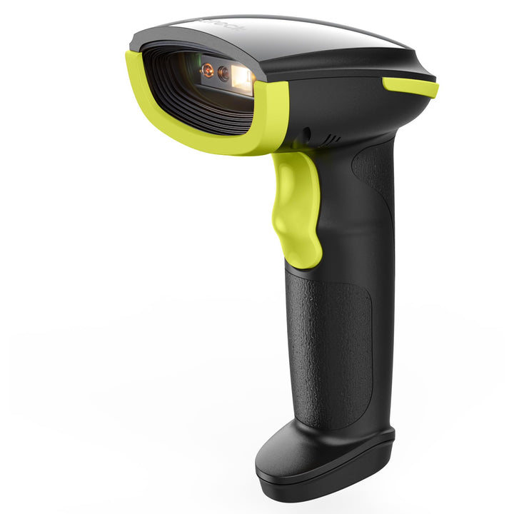Inateck Barcode Scanner Kabellos, 1D 2D QR Code Scanner, BCST-23 Grün | 3-in-1 mit Bluetooth, 2,4 GH