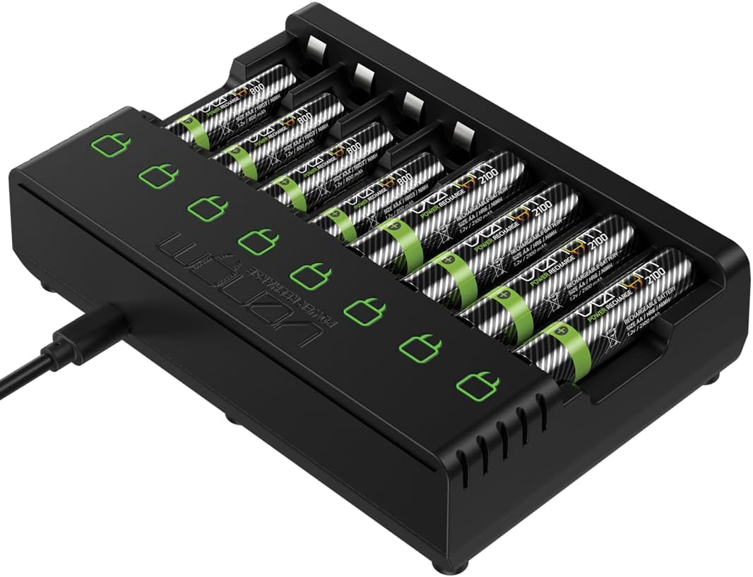 Venom Ladestation mit wiederaufladbarem Akku Plus 16 x AAA 800 mAh Batterien Dock plus 16 x AAA, Doc