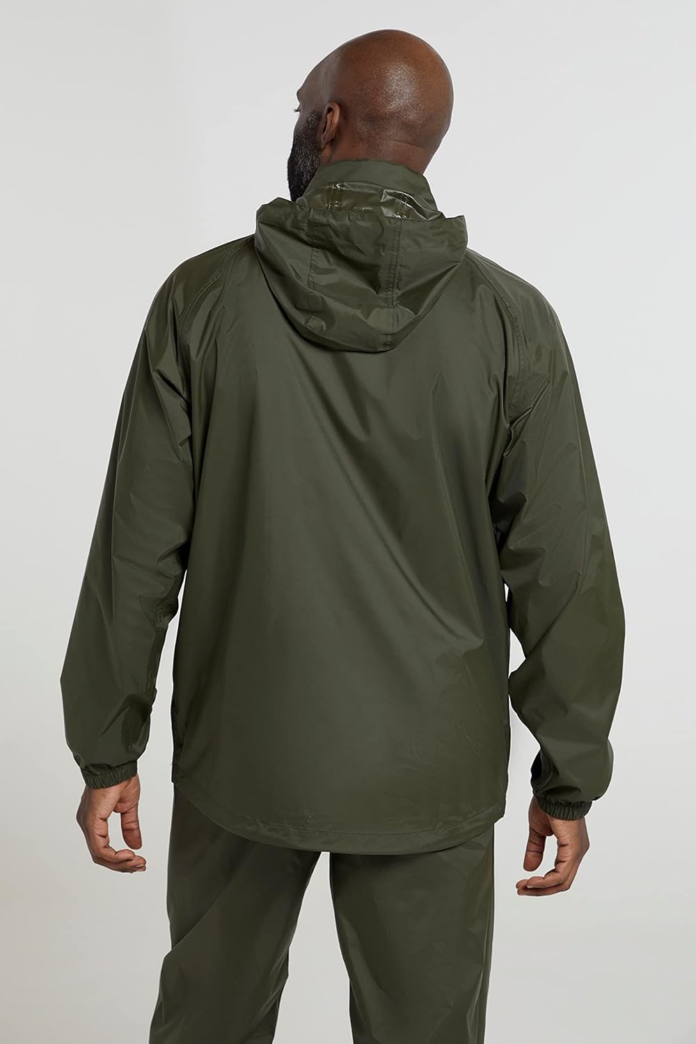 Mountain Warehouse Pakka Herren Wasserdicht Leichte verpackbare Regen Renn Sport Jacke 4XL Khaki, 4X