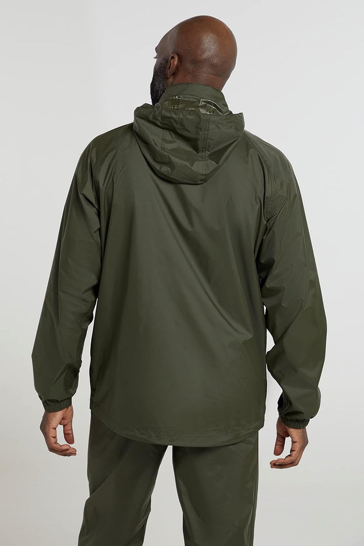 Mountain Warehouse Pakka Herren Wasserdicht Leichte verpackbare Regen Renn Sport Jacke 4XL Khaki, 4X