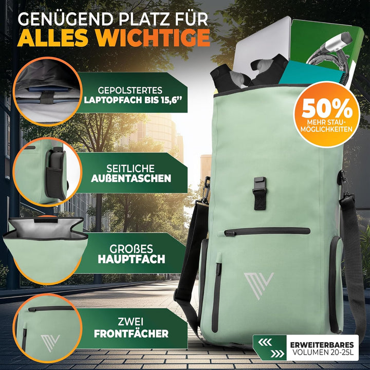 MIVELO 3in1 Fahrradtasche für Gepäckträger I Rucksack &amp; Gepäckträgertasche hinten - in 15 Sekunden u