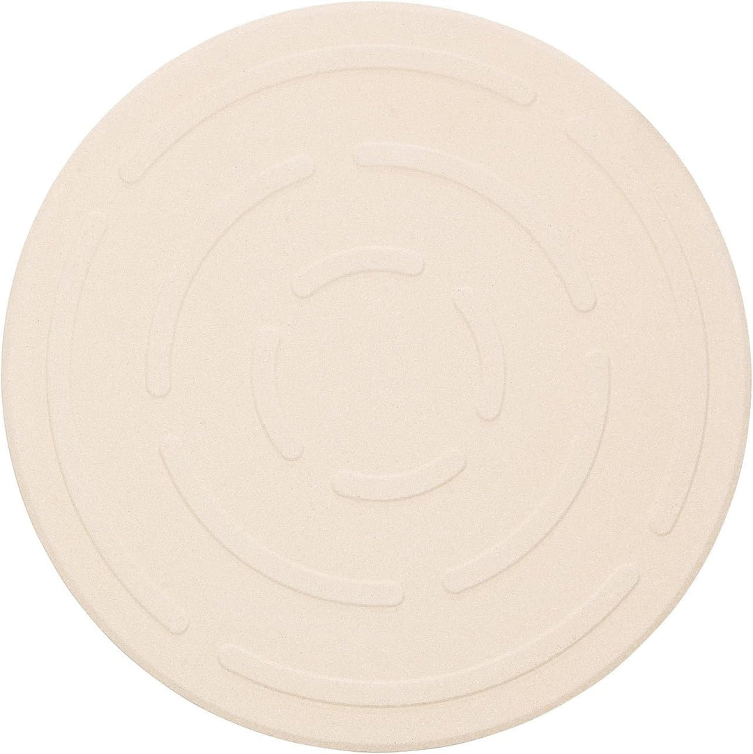 Pizzabackstein: Runder Pizzastein mit Aluminium-Servierblech, Ø 33 cm (Steinbackofen-Pizza-Platten,