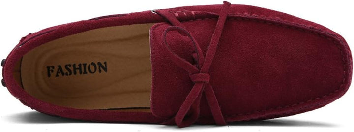 Jamron Herren Weich Wildleder Fahrschuhe Halbschuhe Handgefertigt Moccasin Slippers Grosse Grösse 39