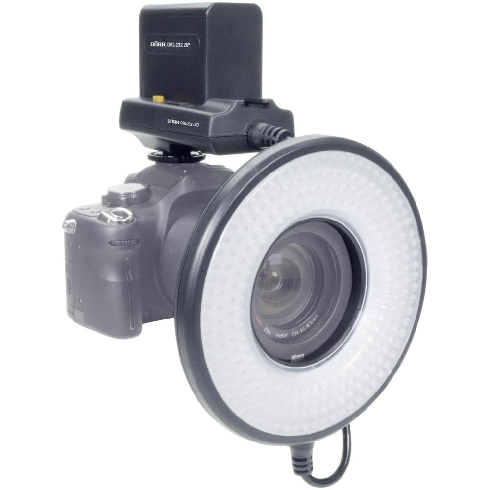 Dörr LED Ringlicht inkl. Anschlussringe und Gelenkarm schwarz, 371025