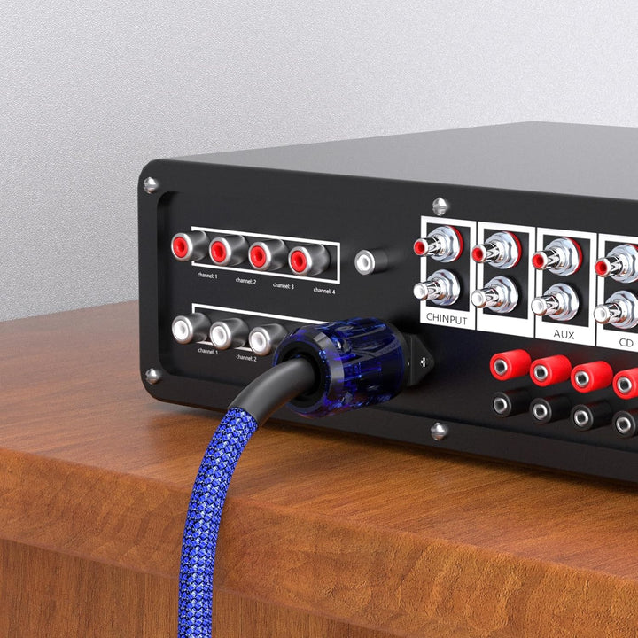 Monosaudio D501 High End Netzkabel, 1M HiFi Stromkabel, 2 polig OFC AC Audiophil Kaltgerätekabel, EU