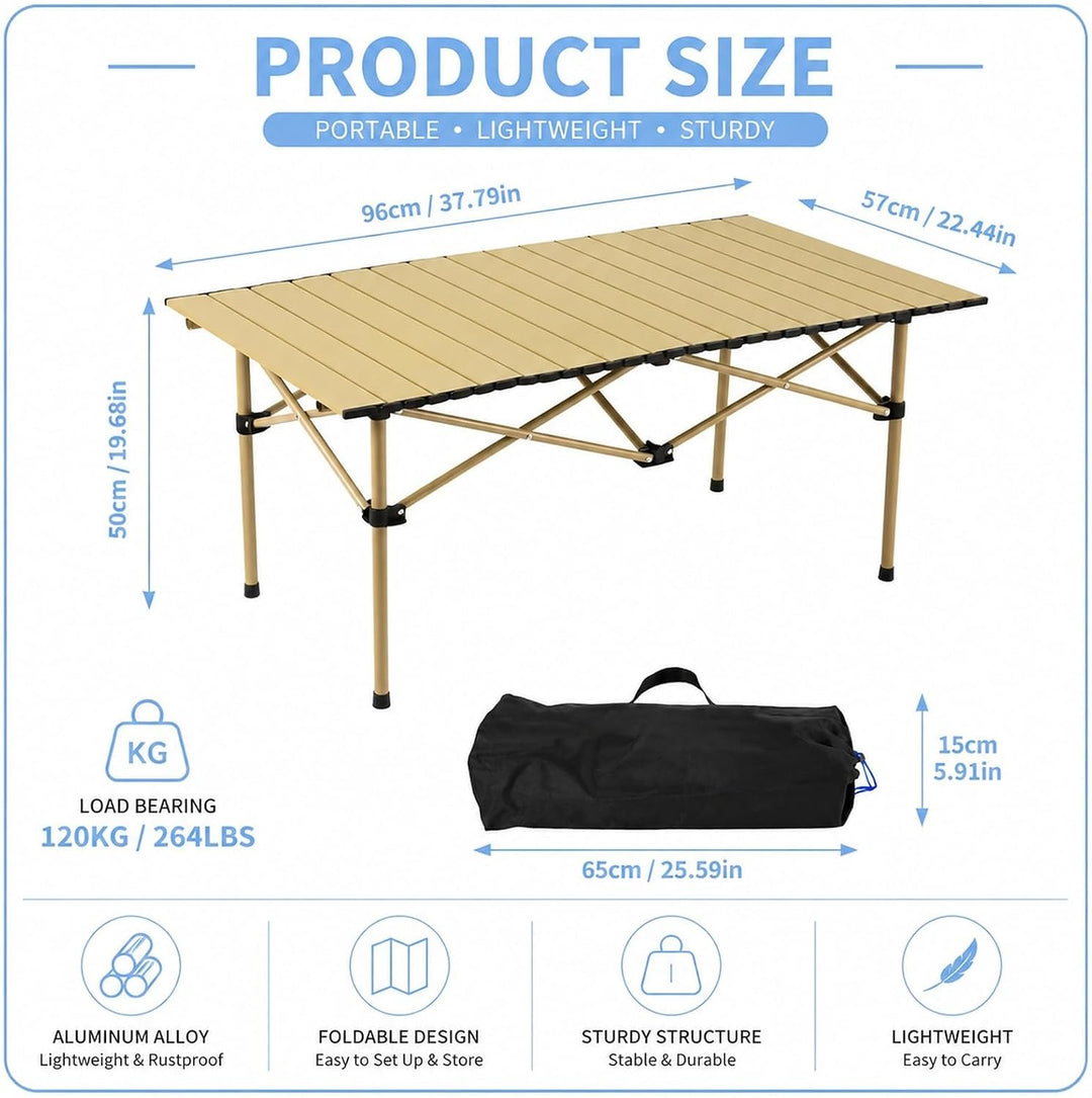 Campingtisch Klappbar, Klapptisch Camping, Campingtisch Faltbar mit Tasche für Picknick Kochen Wande