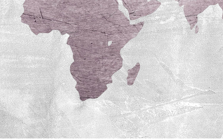 Runa Art Wandbild XXL Weltkarte Büro Wohnzimmer 200 x 80 cm Rosa 5 Teilig - Made in Germany - 104355