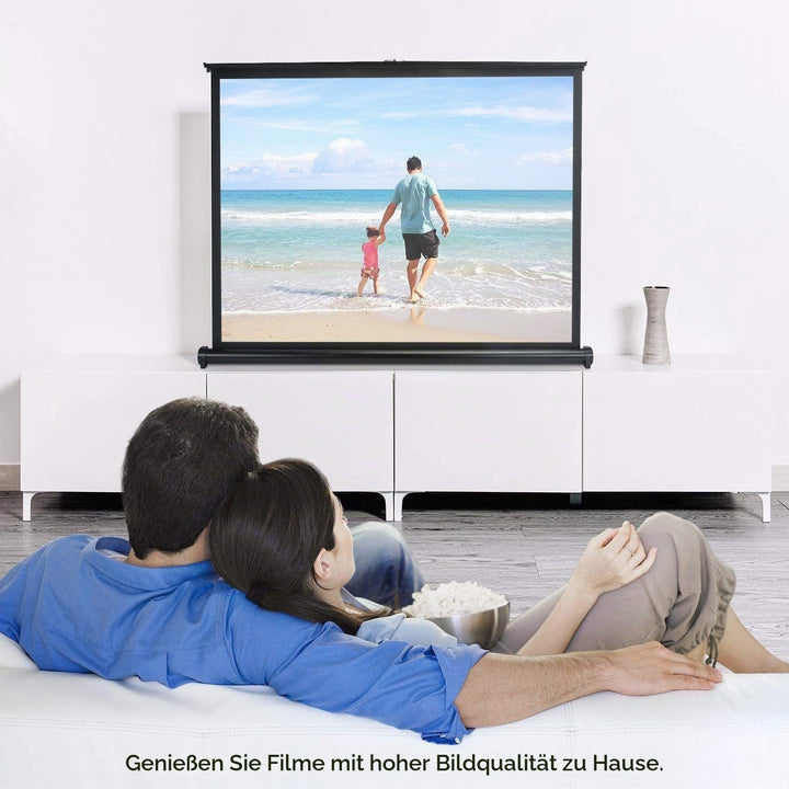 Yangers 50" Zoll Portabel Tragbare Beamer Leinwand Projektor Heimkino Rolloleinwand Tischleinwand mi