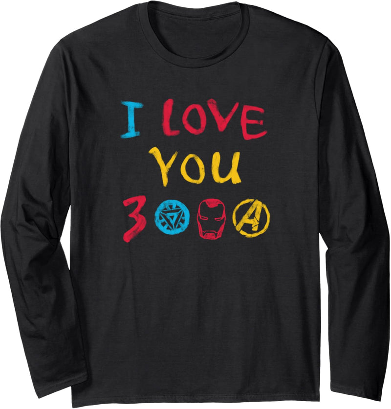 Marvel Avengers: Endgame I Love You 3000 Drawing Langarmshirt