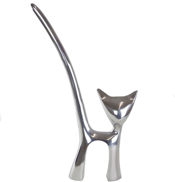 n-f GmbH Wanddeko Katzen 52x27x4cm Aluminium poliert Wandobjekt Katzenfiguren Skulpturen