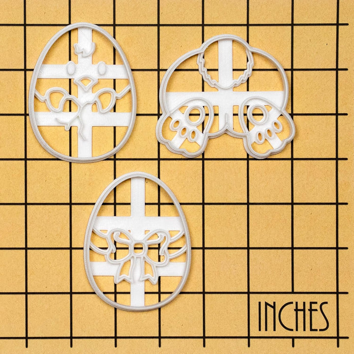 3er Set Ostern Ausstechformen (Formen: Osterhase Hintern, Osterei, und Ostern Küken), 3 Teil