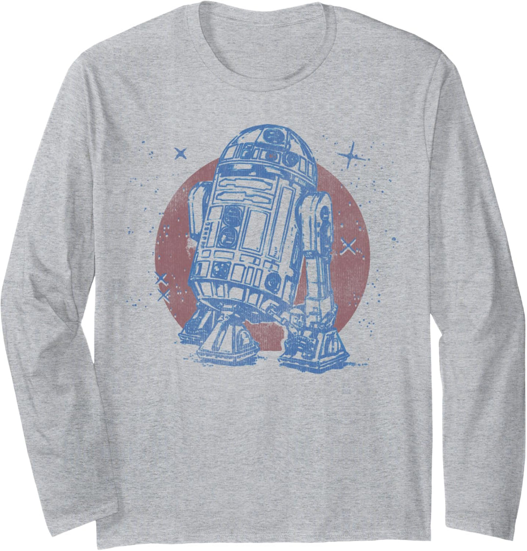 Star Wars R2-D2 Shining Star Portrait Langarmshirt