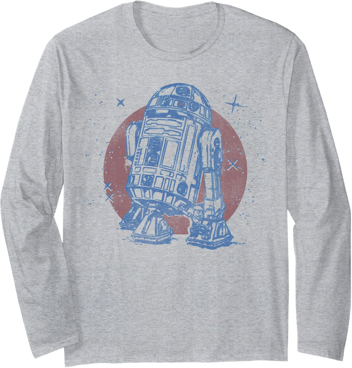 Star Wars R2-D2 Shining Star Portrait Langarmshirt