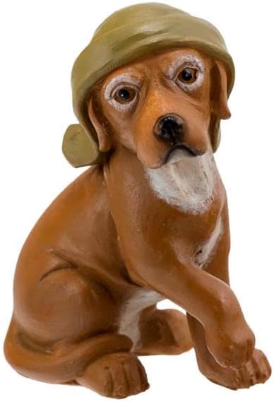 DRW Krippe des Geheimnisses der Hunde, 10 cm, aus Kunstharz, handbemalt, 7 Teile