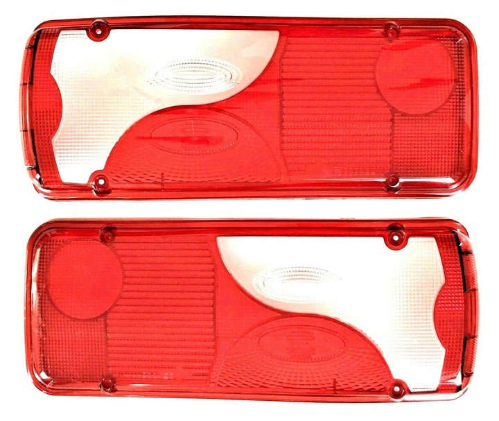 MelTruck® 2x Lichtscheibe Rücklichtglas Heckleuchte Ersatzglas Weiss SET