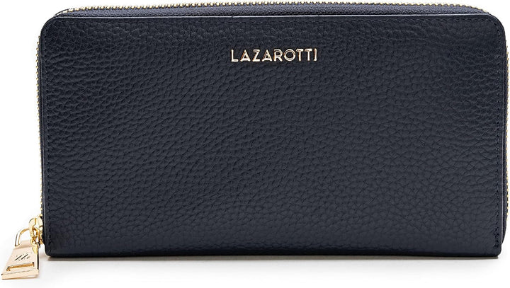 Lazarotti Bologna grosse Leder Geldbörse Damen | grosses Reissverschlussfach, 16 Kartenfächer, Münzf