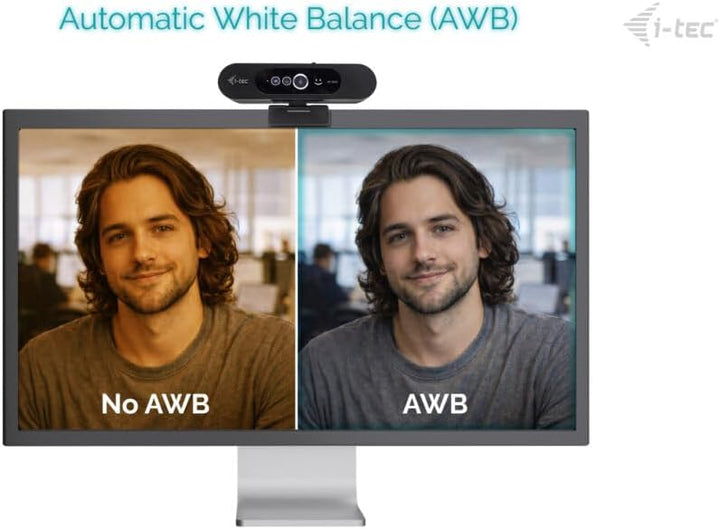 i-tec Solomon WH200 Webcam 2K mit Native Unterstützung für Windows Hello, Hochwertiges Mikrofon und