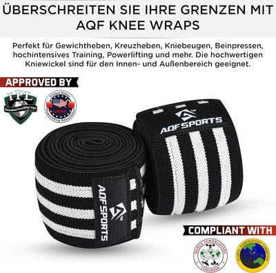 AQF Kniebandage, Kraftraining Kniebandage Männer Damen - IPL USPA Genehmigt Fitness Knieschützer, El