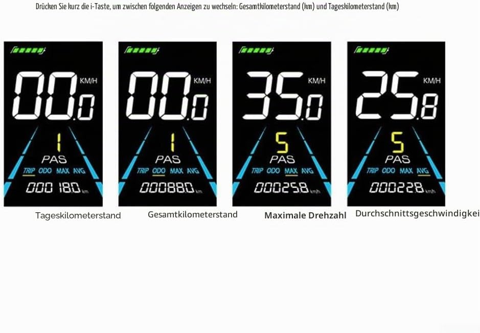 LCD-Bildschirme für Elektrofahrräder, NC-81F, wasserdicht, Armaturenbrett, Computer, E-Bike-Panel, A