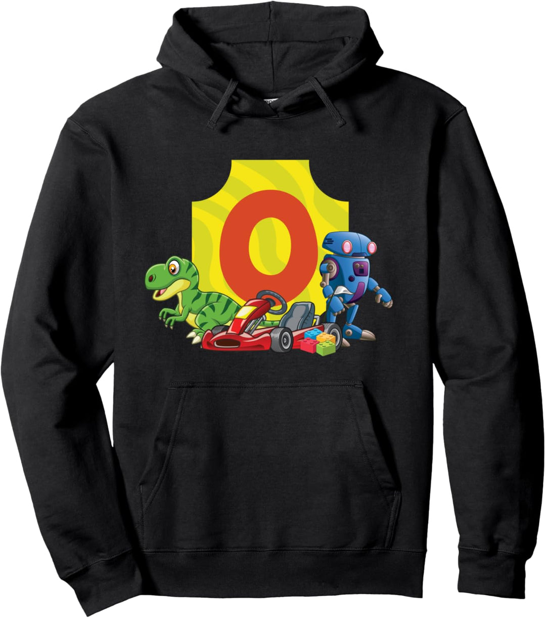 Buchstabe O Alphabet Vorname Vokale Roboter Dino Geschenk Pullover Hoodie