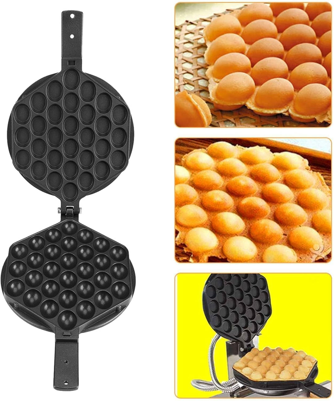 Waffle Maker Pan, Egg Bubble Baking Plate Waffle Maker Pan Tool Egg Waffle Maker Kitchen Nonstick Eg
