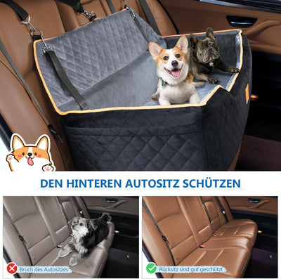 GL GLENSLAVE Hundeautositz für grosse/mittlere Hunde, bequemes Hundeautobett Pet Booster für den Rüc