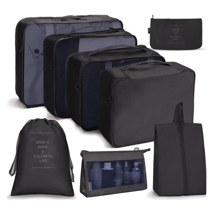 OSDUE Koffer Organizer Set 8-teilig, Packing Cubes, Wasserdichte Reise Kleidertaschen, Packtaschen f