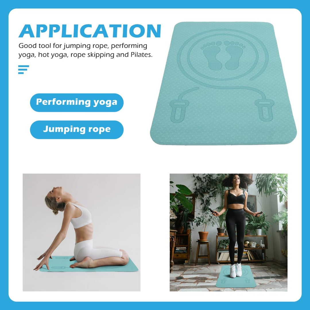 Tpe Sprungmatte Rutschfest Stossdämpfend Fitnessmatte für Seilspringen Haushalt Workout Jump Rope Sp