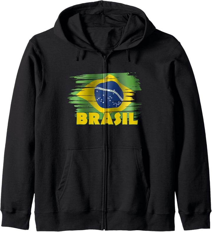 Fussball Brasil Brasilien Fussball Kapuzenjacke