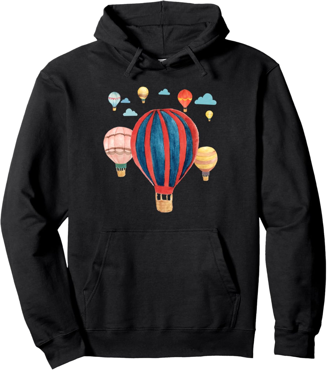 Cool Aquarell Heissluftballon - Ballonfahrer Pullover Hoodie