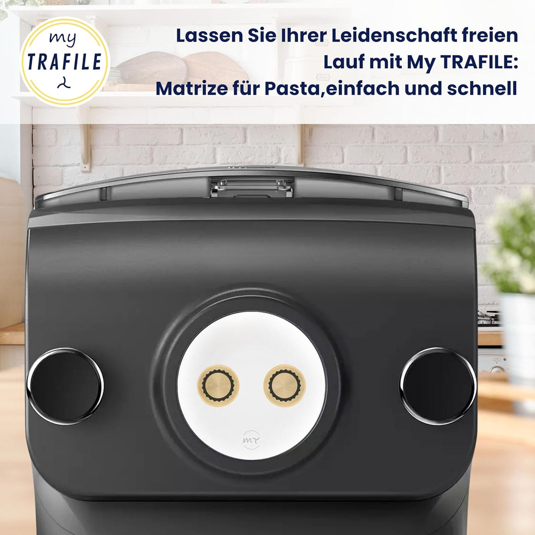My Trafile - Matrize Linie Pro N°80 Rigatoni 15 mm aus POM mit professionellen Einsätzen, kompatibel