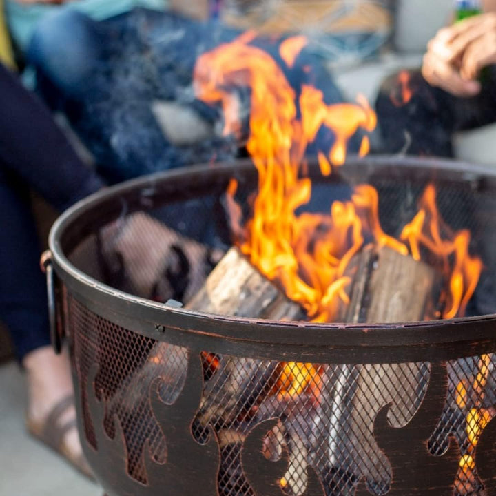 La Hacienda Wildfire Ø 61 cm - Feuerschalen für den Garten - Feuerstelle Outdoor & Feuertonne - Feue