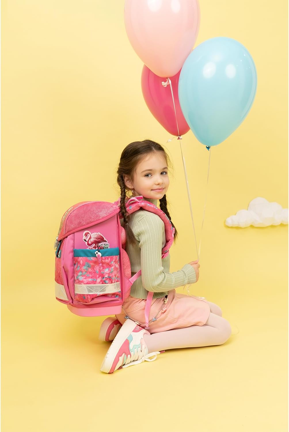 Belmil Classy Schulranzen Set 4 - teilig (403-13/AG/S) M Tropical Toucan, M Tropical Toucan