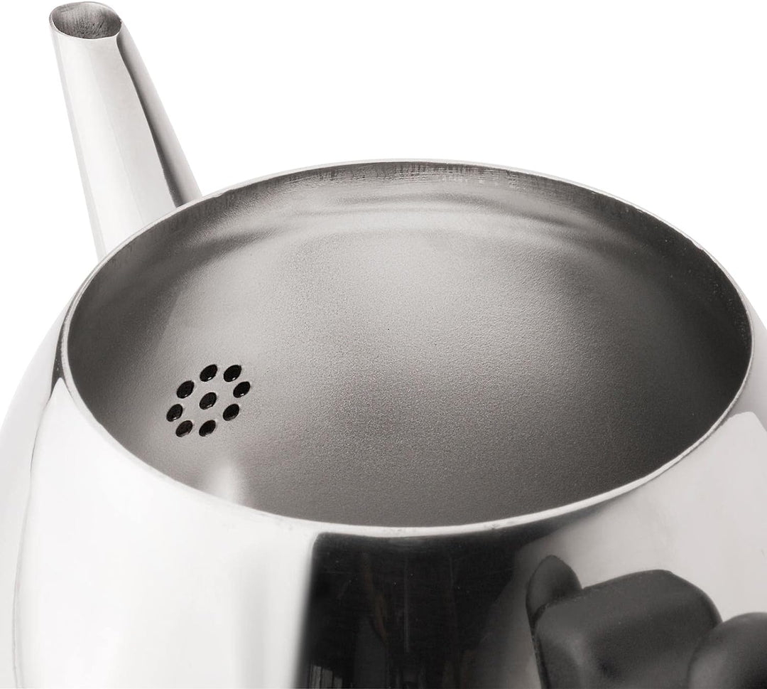 Teekanne Set 1.2 Liter - Edelstahl doppelwandig silber - Grosser Teebereiter mit Tee-Filter-Sieb-Auf
