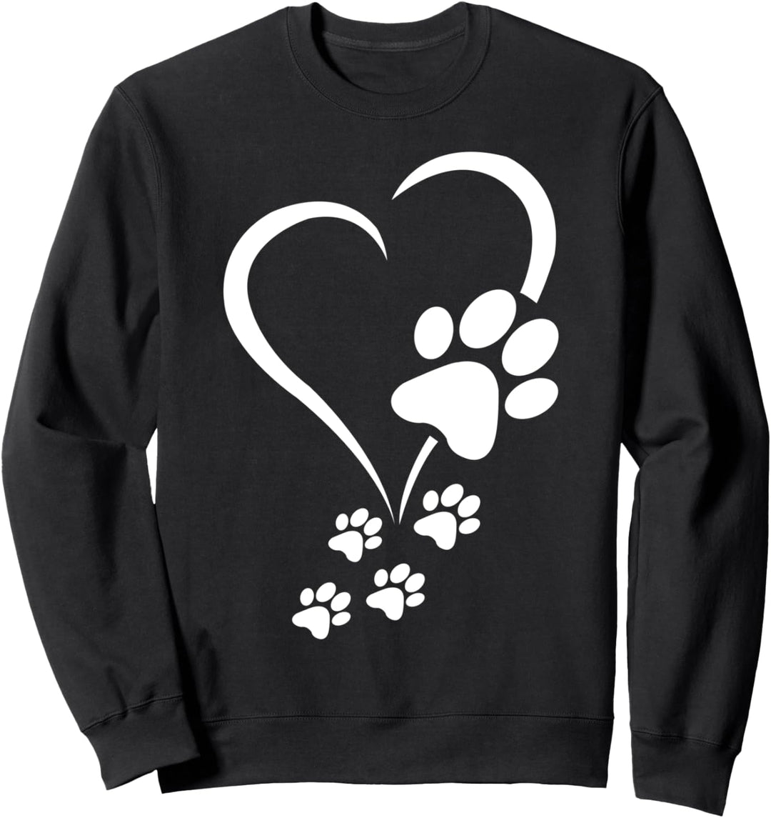Hund Baby Hunde Hundepfoten Herz Hunde Pfoten Pfotenabdruck Sweatshirt