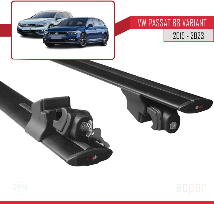 acpar Kompatibel mit VW Passat B8 Variant 2015-2023 Dachträger Hook Gepäckträger Relingträger mit Sc