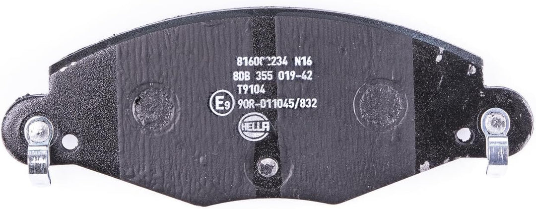 HELLA PAGID 8DB 355 019-421 Bremsbelagsatz - T9104 - Dicke/Stärke: 18mm - Bremssystem: Bosch - inkl.