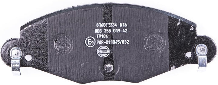 HELLA PAGID 8DB 355 019-421 Bremsbelagsatz - T9104 - Dicke/Stärke: 18mm - Bremssystem: Bosch - inkl.