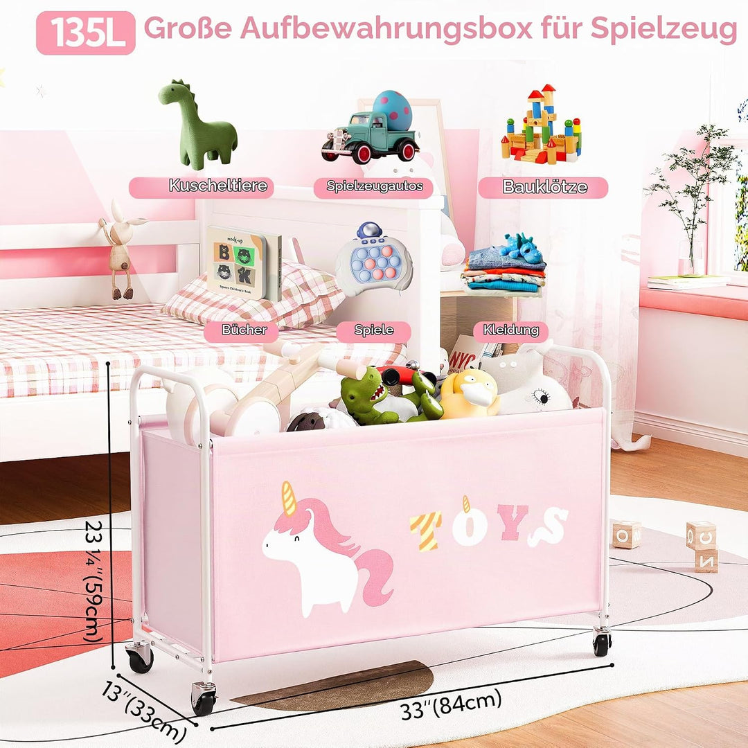 GRANNY SAYS Spielzeugkiste mit Rollen, Extra Gross Aufbewahrungsbox Kinder, Aufbewahrung Kinderzimme