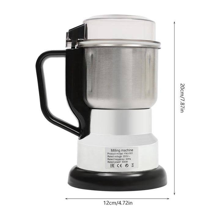 Kaffeemühle Elektrisch 300W Kaffeemühle, 22000U/m Gewürzmühle Edelstahl mit Pinsel & Löffel, 500ml K