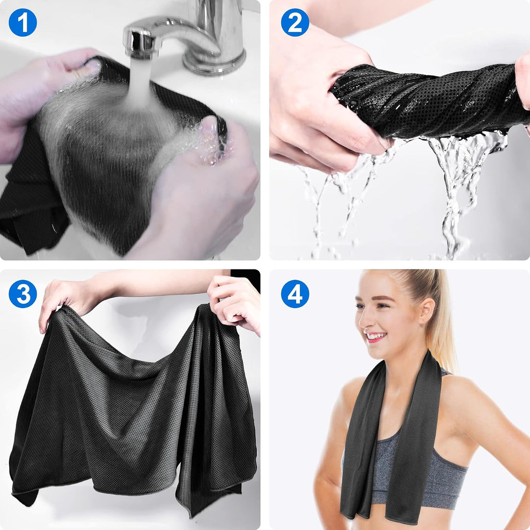 Sukeen Kühlendes Handtuch, Kühlhandtuch 100 x 30 cm, Ice Cooling Towel für Hals und Gesicht, Kühlend