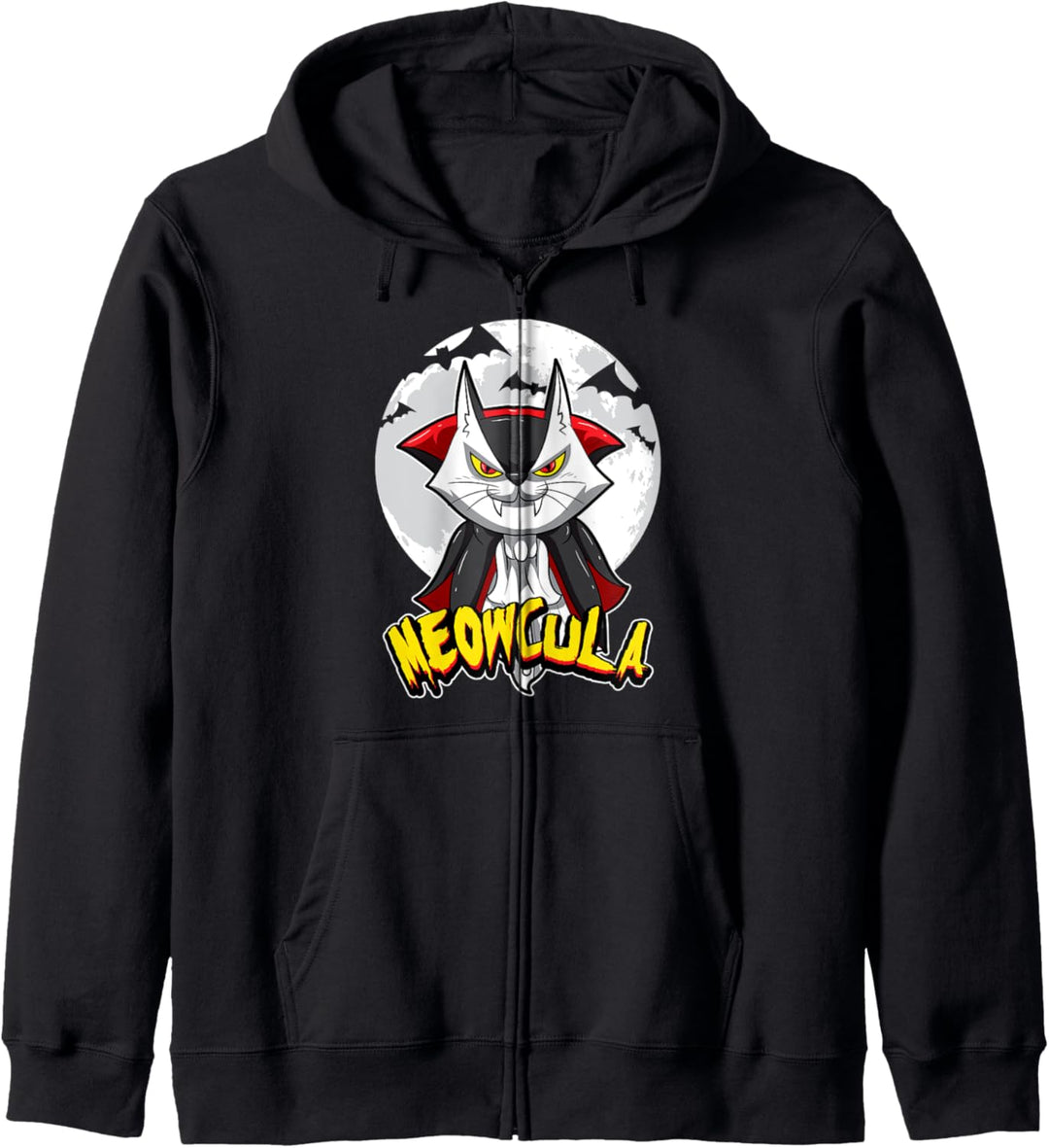 Meowcula - Katzenvampir - Katzen-Halloween-Kostüm Kapuzenjacke