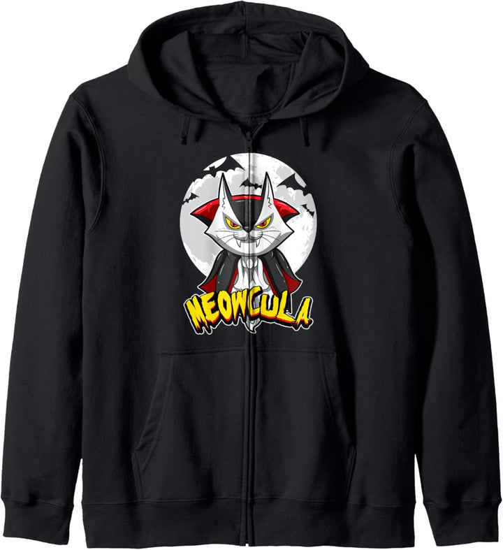 Meowcula - Katzenvampir - Katzen-Halloween-Kostüm Kapuzenjacke