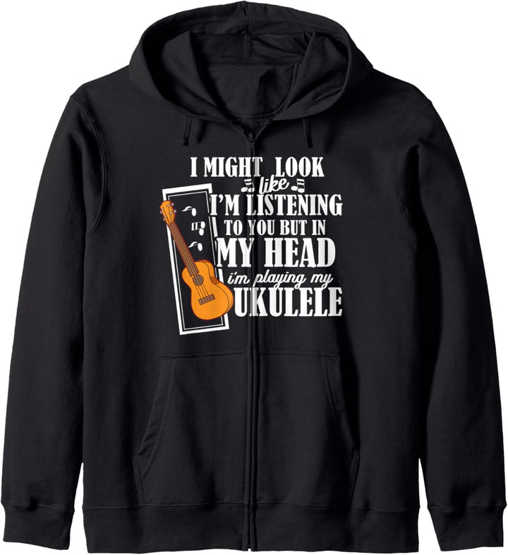 Ukulele Musiker Musik Geschenk Kapuzenjacke