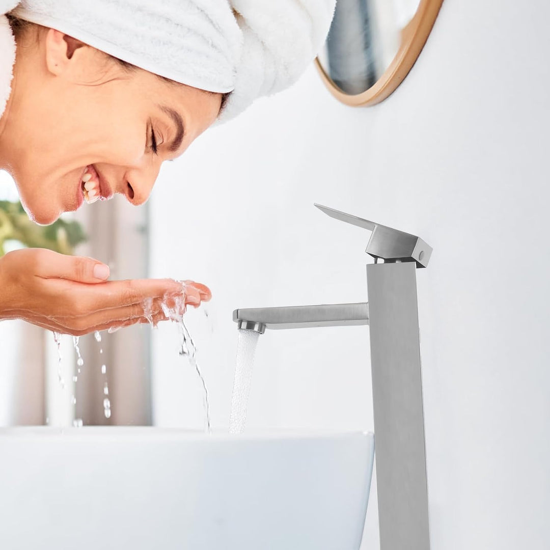 Waschtischarmatur Hoch Wasserhahn Bad Waschtischarmatur Armatur Badezimmer Einhebelmischer Waschbeck