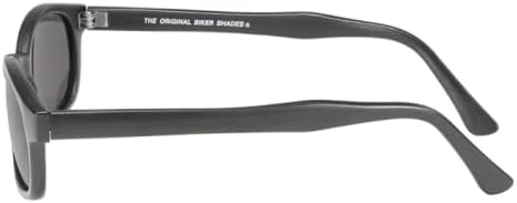 KD's - Sportliche und Motorrad-Sonnenbrille, mattschwarz, X 10010 – Herren & Damen - Smoke - Schwarz