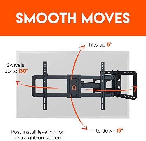 ECHOGEAR Full Motion TV-Wandhalterung für die meisten 106,7-203,2 cm LED, LCD, OLED und Plasma Ferns